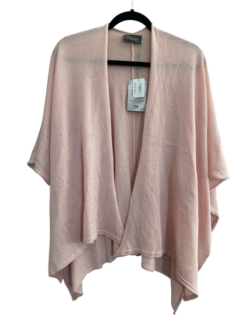WOODEN SHIPS NWT Mercer Serape Open Front Cardigan pink Small / Medium #NE273